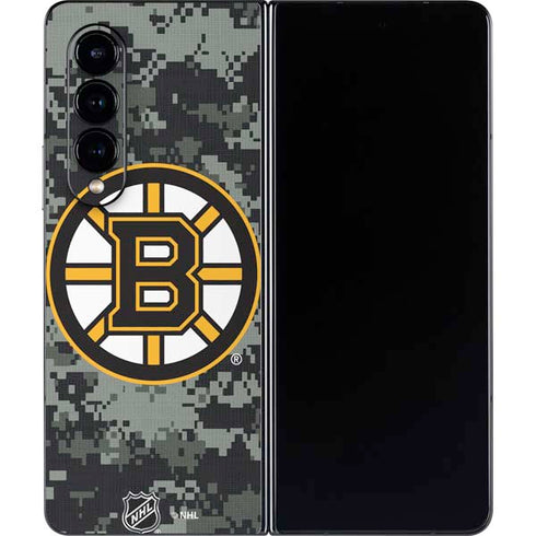 NHL Boston Bruins Camo Galaxy Z Fold4 5G Skin